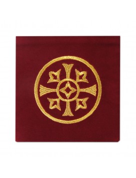Pale brodé en velours, rouge - broderie décorative