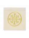 Chalice pall embroidered velvet, ecru - decorative embroidery
