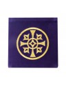 Chalice pall embroidered velvet, purple - decorative embroidery