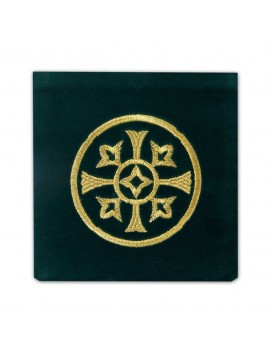 Palia del cáliz de terciopelo bordada, verde - bordado decorativo