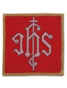 Pall de potir roșu brodat - IHS alb