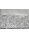 White Catholic Altar Cloth with Embroidered IHS Symbol Lace Trim