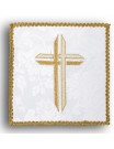 Ecru embroidered chalice pall - Cross (1)