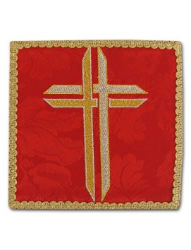 Palla da calice ricamata rossa - Croce (1)