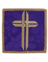 Chalice pall embroidered purple - Cross (1)