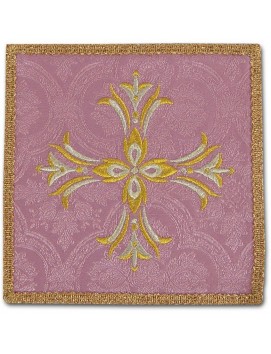 Palka kielichowa różowa haftowana - krzyż
