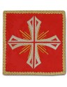 Palla da calice rossa ricamata - Croce + raggi (2)
