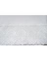 White Catholic Altar Cloth with Elegant Embroidered Lace Trim