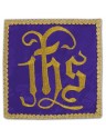 Chalice pall embroidered purple - IHS gold