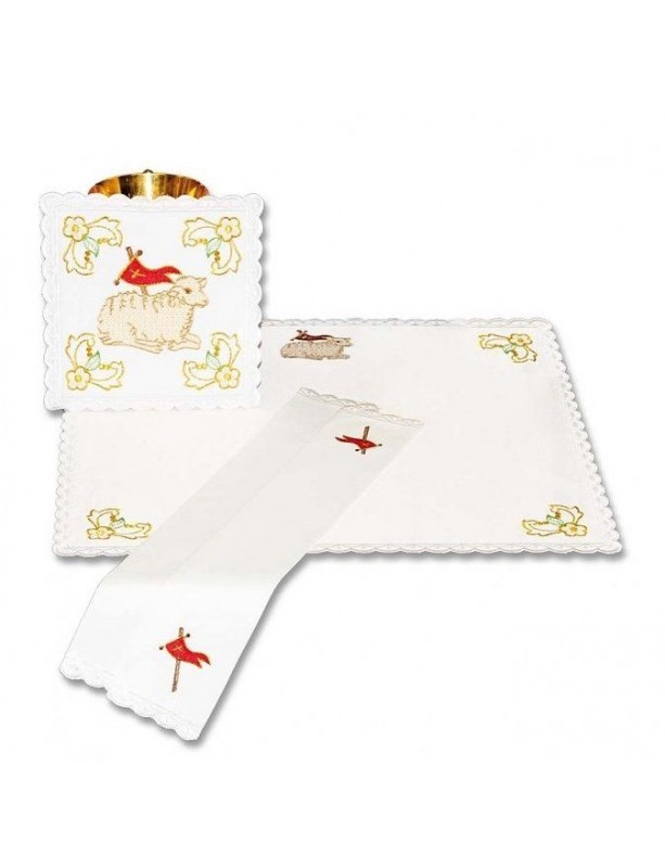 Conjunto de linho para cálice - Cordeiro Sacrificial (2)