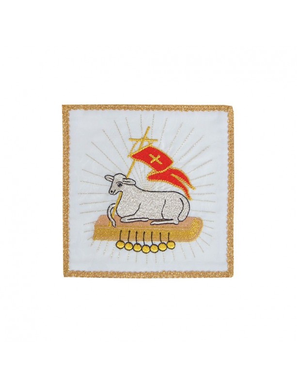 Pálio de cálice bordado Cordeiro de Deus (5)