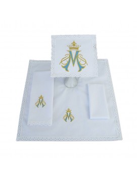 Parure de calice motif marial
