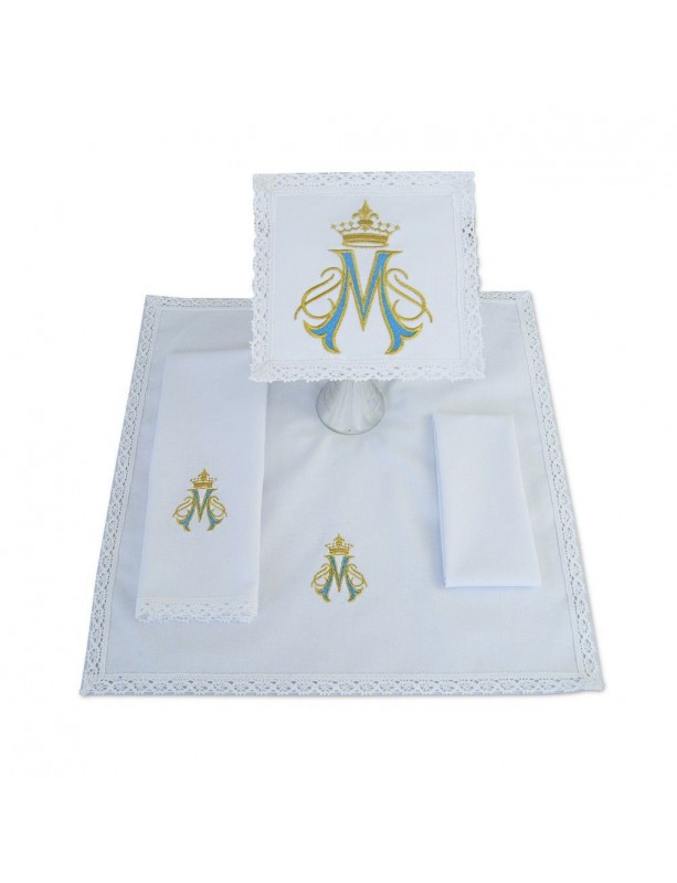 Kelchleinen-Set Marianisches Muster