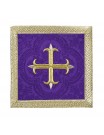 Chalice pall purple Cross + gold trim