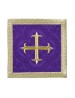 Pálio de cálice roxo Cruz + acabamento dourado