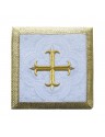 Chalice pall white Cross + gold trim