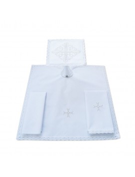 Chalice linen set embroidered Cross (12)