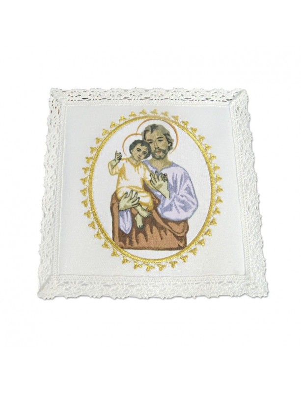 Súprava ľanových rúš kalicha z bavlny - sv. Jozef