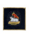 Black embroidered Lamb chalice pall (4)