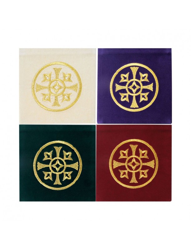 Conjunto de pálio de cálice bordados conjunto de 4 peças - material de veludo