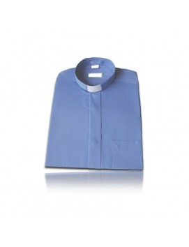 Clergy shirt, plain, short sleeve 100% cotton