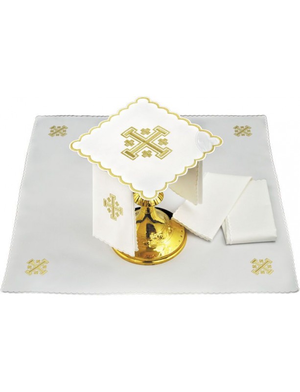 Set di lino per calice Croce di Gerusalemme