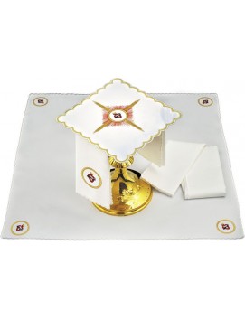 Set di lino per calice Cuore incoronato