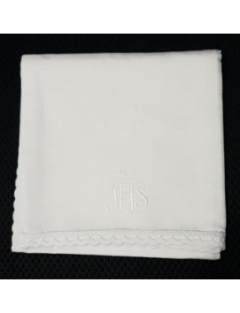 White IHS corporal with cross - 100% cotton