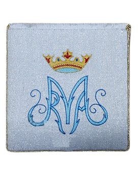 Embroidered burse for the sick, Marian pattern (36)