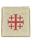 Embroidered burse for the sick, Jerusalem cross pattern (38)