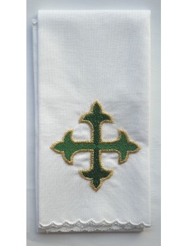 Purificator - cruce verde - 100% bumbac.