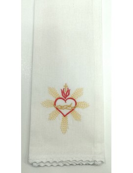 Purificator with a heart in a crown - 100% cotton