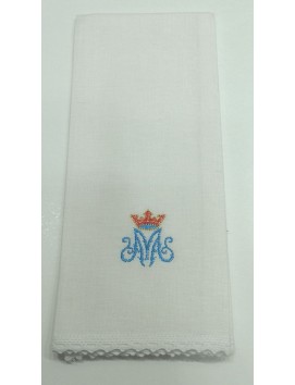 Purificator Marian pattern with crown - 100% cotton