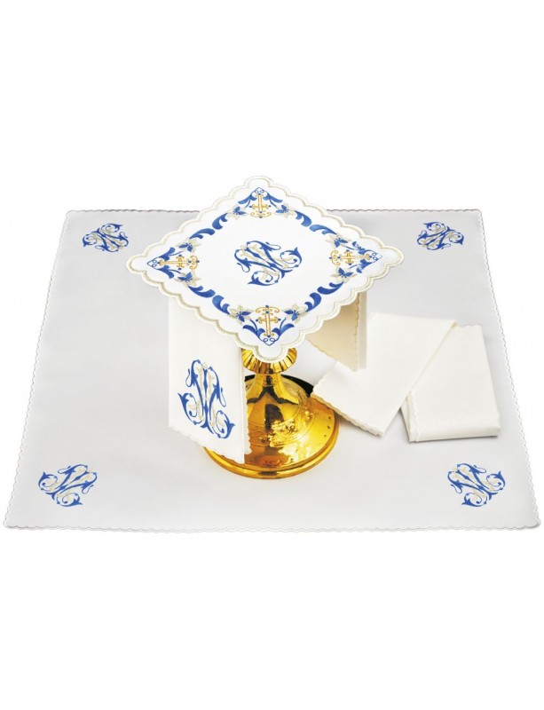 Chalice linen set Marian pattern - embroidery (92)