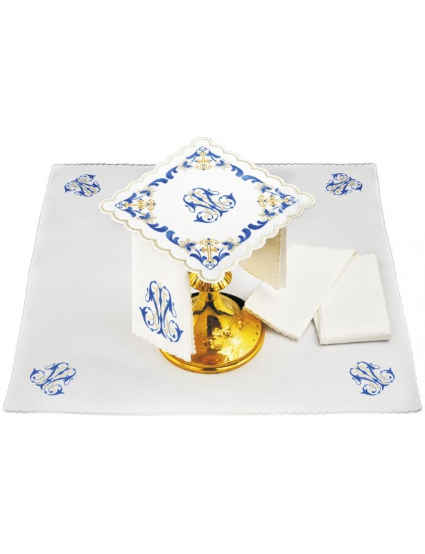 Kelchwäsche-Set Marienmuster - Stickerei