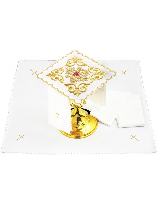 Parure de calice IHS + Coeur - broderie
