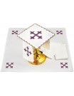 Chalice linen set purple cross - embroidery