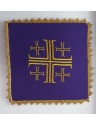 Chalice linen set purple - Jerusalem Cross