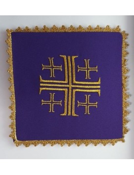 Kelchwäsche-Set violett - Jerusalemkreuz