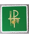 Zeleni vezeni kalež palij - P, uho, grožđe
