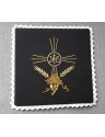 Embroidered chalice pall black IHS+ Ears
