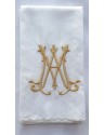 Purificatoio emblema mariano d'oro - 100% cotone