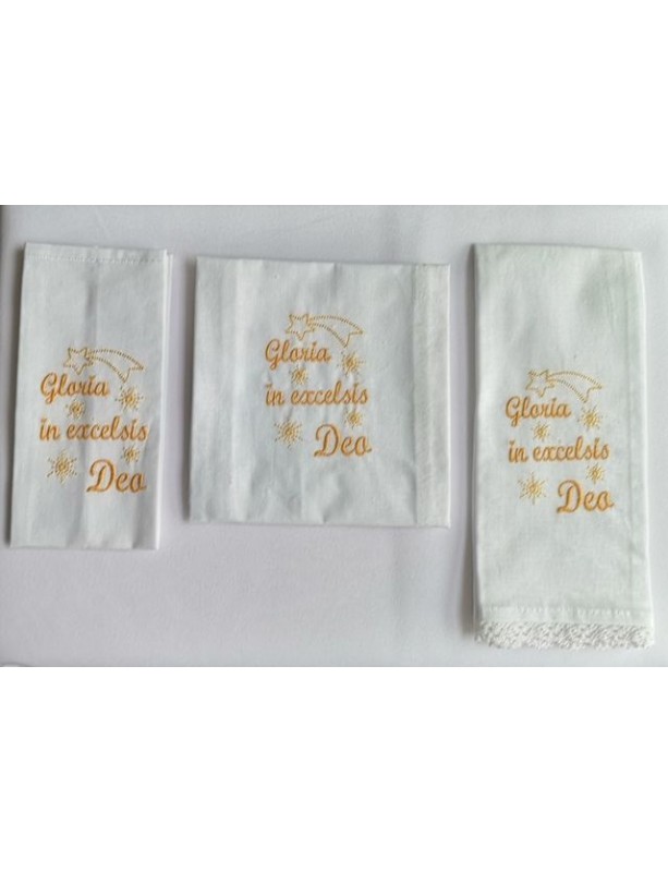 Set di lino per calice Natale Gloria