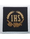 Black IHS embroidered chalice pall (2)