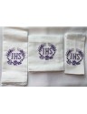Chalice linen set IHS purple
