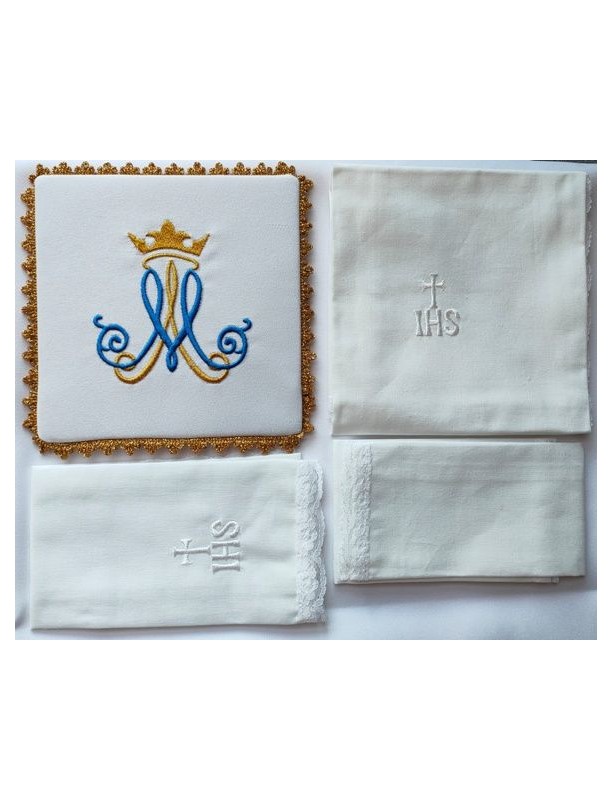 Ensemble de linge de calice marial