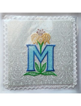 Embroidered chalice pall M Marian pattern (4)