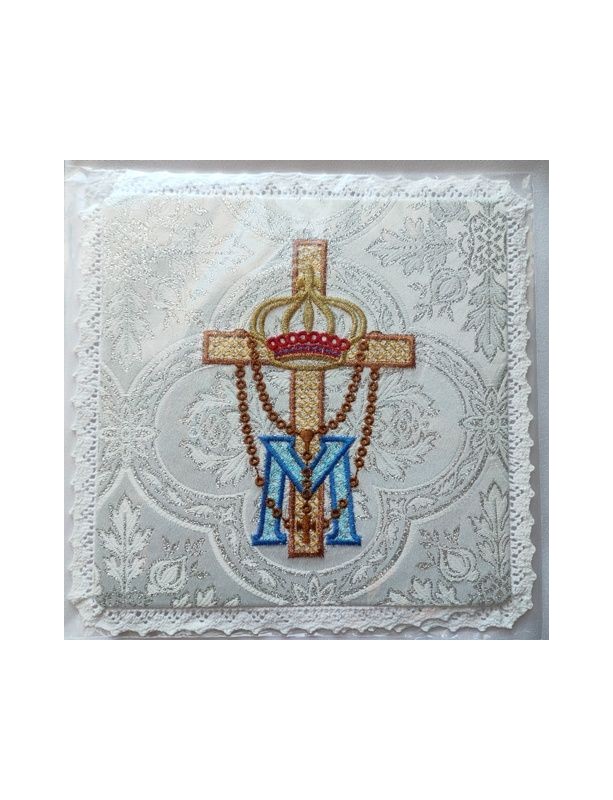 Pálio de cálice bordado padrão mariano M