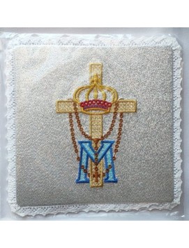 Chalice Pall embroidered Marian pattern M (6)