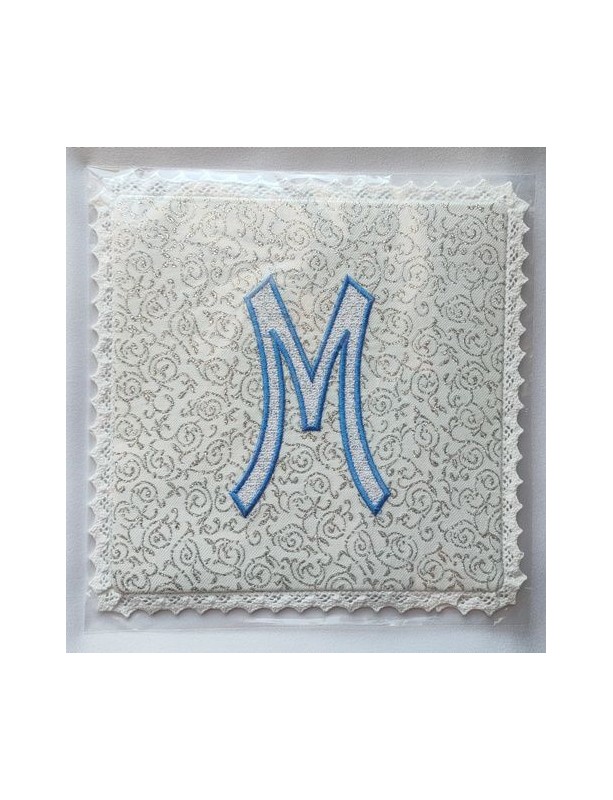 Chalice pall embroidered Marian pattern M (7)